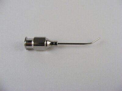 Bishop-Harmon 19ga Angled 35 Degree 7mm from bend to Spatulated tip, 24mm Overall Length