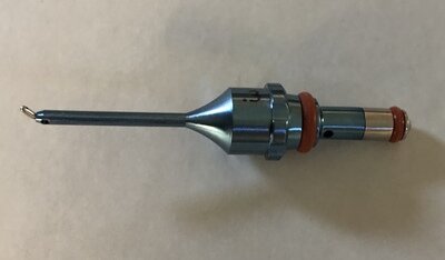 I/A 45 Degree Tip ONLY, 16ga Outer Sleeve, 21ga Closed Inner Cannula tip with .3mm Aspirating Port, 20mm Straight Shaft, Female Connector on Irrigation Line and Male Connecter on Aspirating Line, 45mm