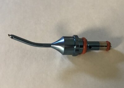 I/A Curved Tip ONLY, 16ga Outer Sleeve, 21ga Closed Inner Cannula tip with .3mm Aspirating Port, 20mm Curved Shaft, Female Connector on Irrigation Line and Male Connecter on Aspirating Line, 45mm Overall
