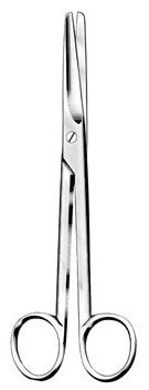Mayo Scissors 6 3/4" cvd beveled left-handed