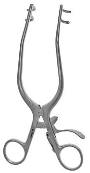 Kolbel Soft Tissue Retr 7" curved 2x2 blunt