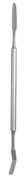 Spatula 6 3/4" DE #6, sharp point/rounded bent end, octogonal hdl