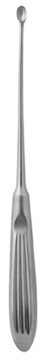 Halle Curette 8 1/2", hollow hdl, str, malleable, oval, Size 1 (4.8mm)