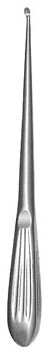 Brun Curette 8" hollow hdl ang oval #4/0