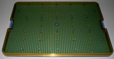 Large Microsurgical Instrument Base, Lid, & Mat  10 x 15 x 0.75