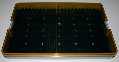 Large Microsurgical Tray - Base (deep) Lid, Mat Dimensions 10" x 15" x 1.5"