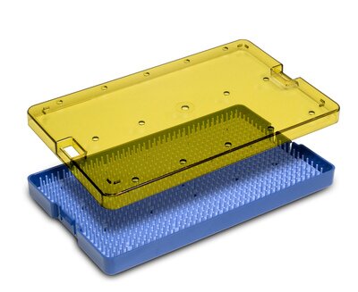 MicroSurgical Instrument Tray - Base (deep), Lid, & Mat  6.0 x 10 x 1.5