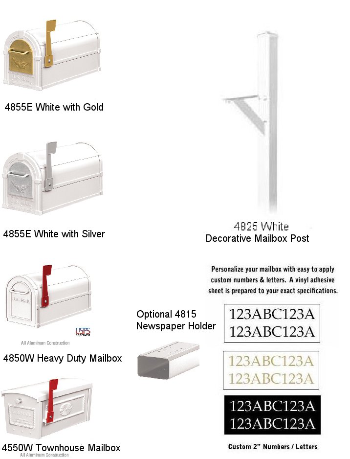 All Salsbury Decorative Modern Mailbox Posts 4825 Salsbury Decorative