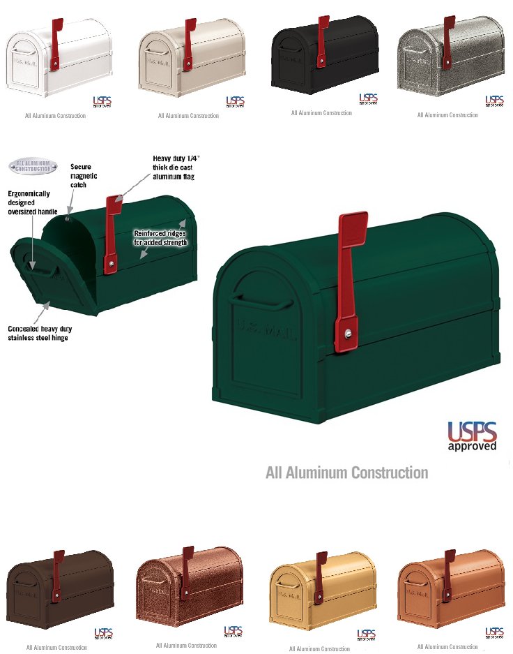All 4800 Series Salsbury Industries Heavy Duty Rural Post Mount