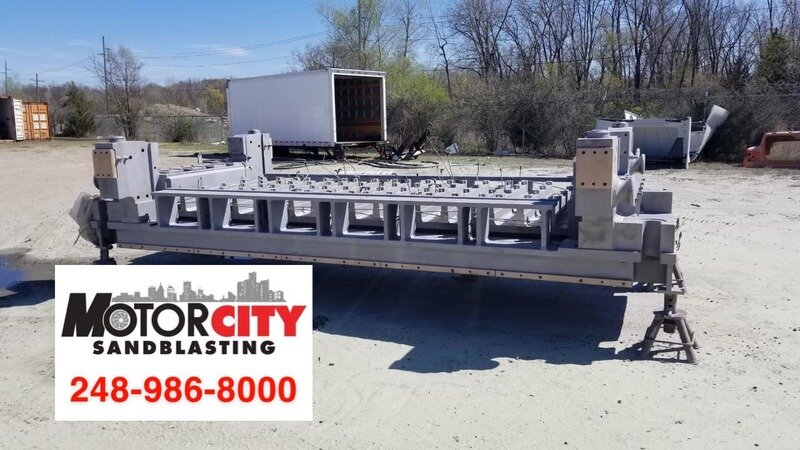 sandblasting indistrial machinery
