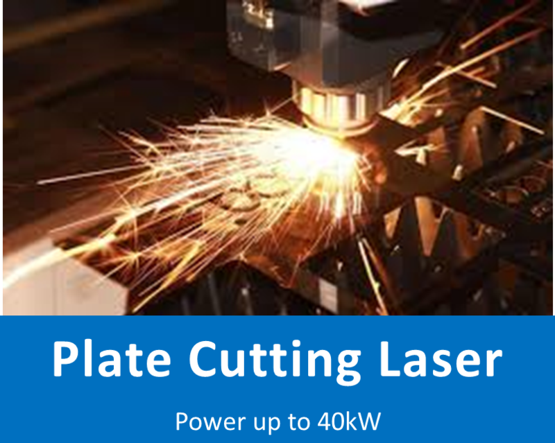 Plate cutting fiber laser