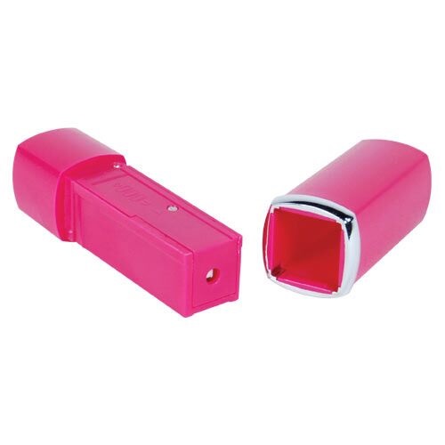 Pull up on the lipstick to activate the 90db alarm