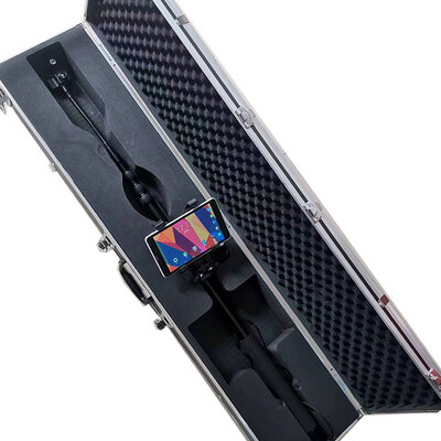 Rotate the camera on the telescoping rod 360 degrees to search hard to reach spots while recording to the smartphone gallery attached to the handle.