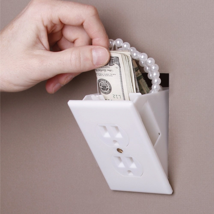 This wall socket safe looks just like the rest of the plugs that are already installed in your home.