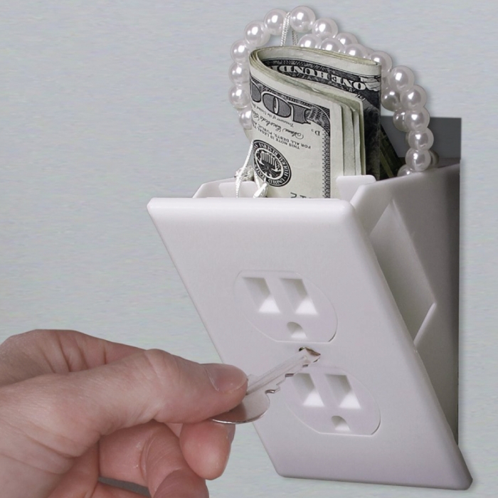 Hide money, jewelry, or other small valuables that you don't want a thief to find.