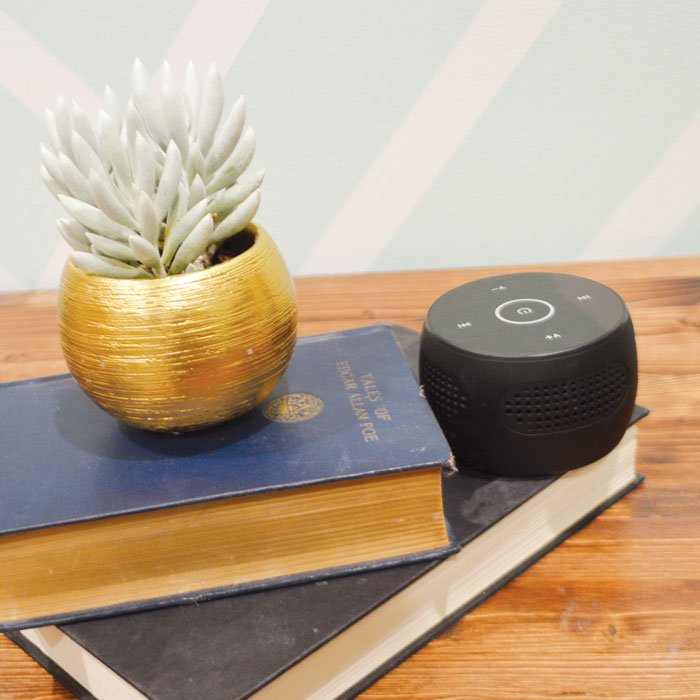 The DVR278WF is a compact, portable hidden camera designed to look and function as a Bluetooth speaker. It seamlessly camouflages into any environment.