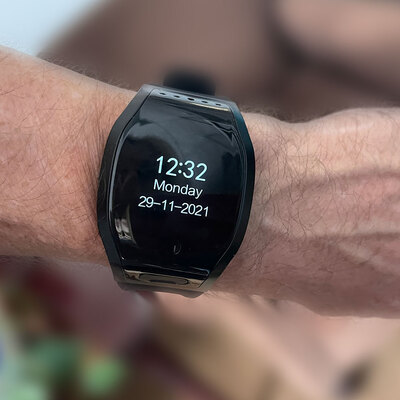 The LawMate Smartwatch connects to the free App PVCam Veiwer so you can control, view and dowloand video from your cell phone.