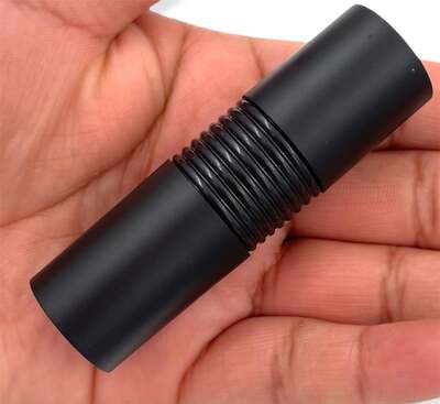 This covert, the hidden knife is cleverly disguised as a small case of women's lipstick.