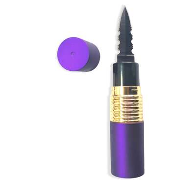 Lipstick Knife - Purple and Gold