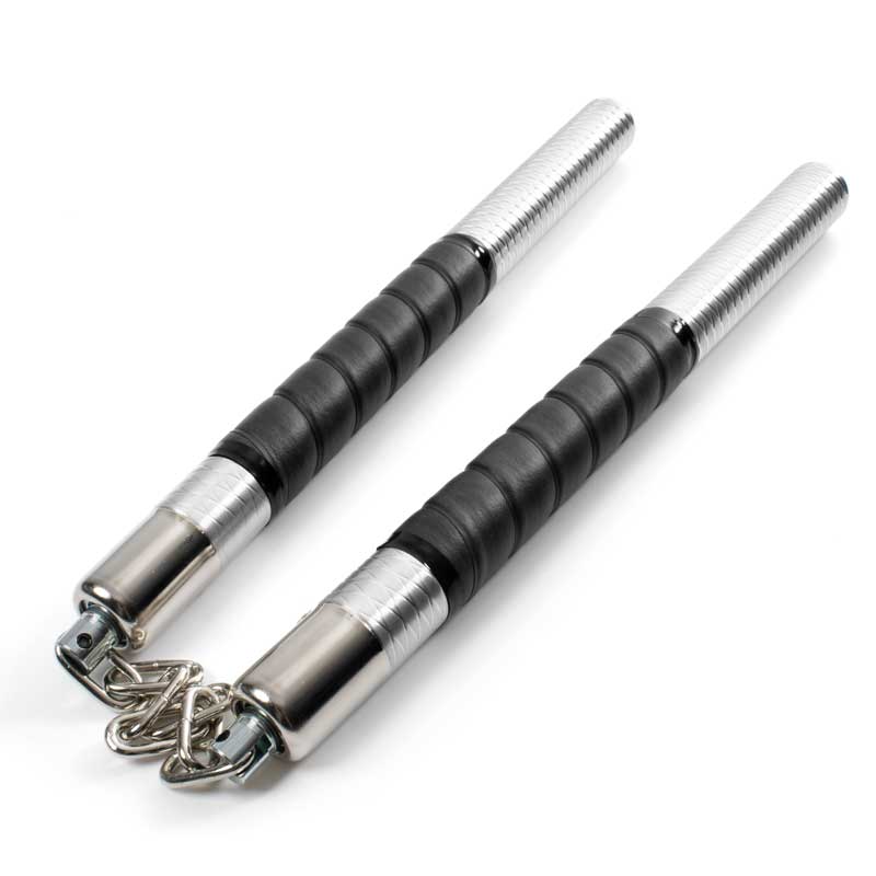 These aluminum chucks are made out of a solid aluminum alloy, with each handle measuring ten inches. 