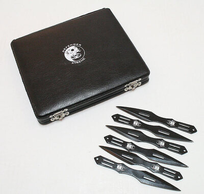 Includes a vinyl covered gift box with a red felt interior.