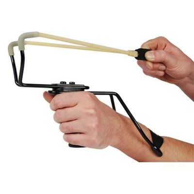 This slingshot is perfect for vermin control or for just having fun.